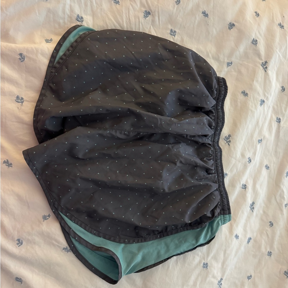Nike Black and Teal Athletic Shorts